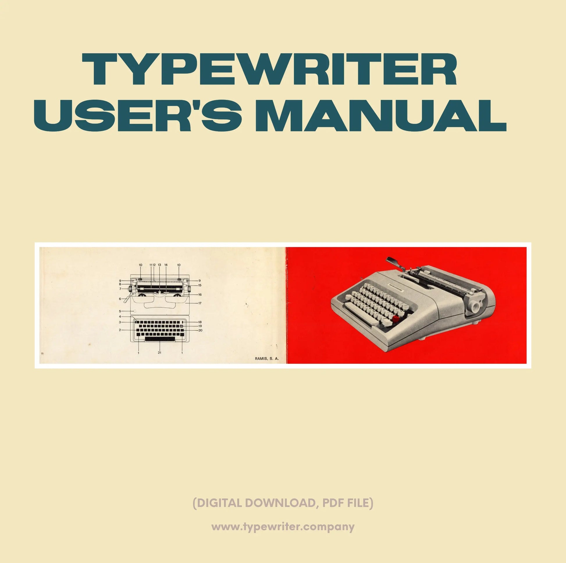 Instruction Manual for Vintage Typewriter Olivetti Lettera 35, PDF in
