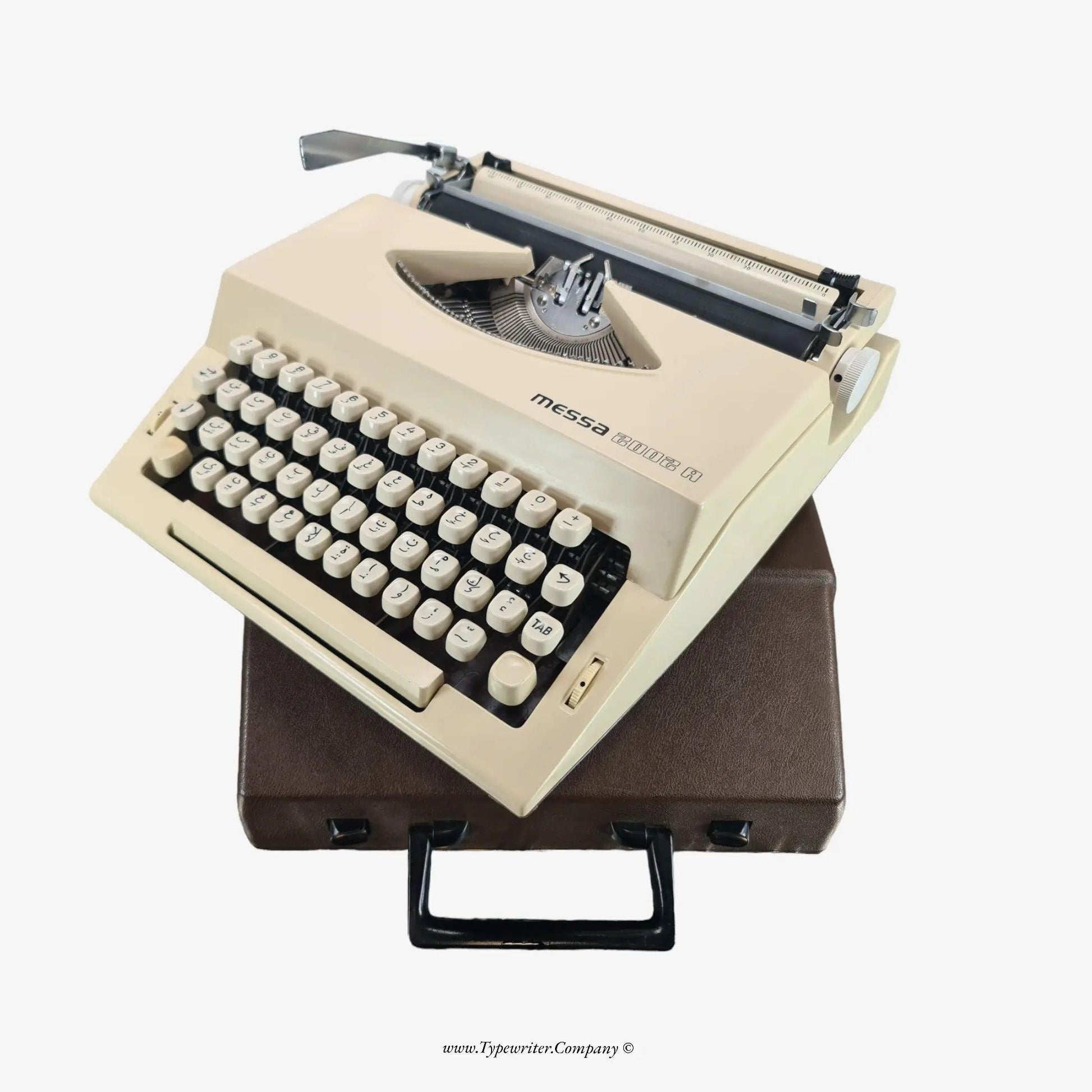 SOLD! Arabic Keyboard Vintage Typewriter, Messa 2002A, Manual Serviced - ElGranero Typewriter.Company