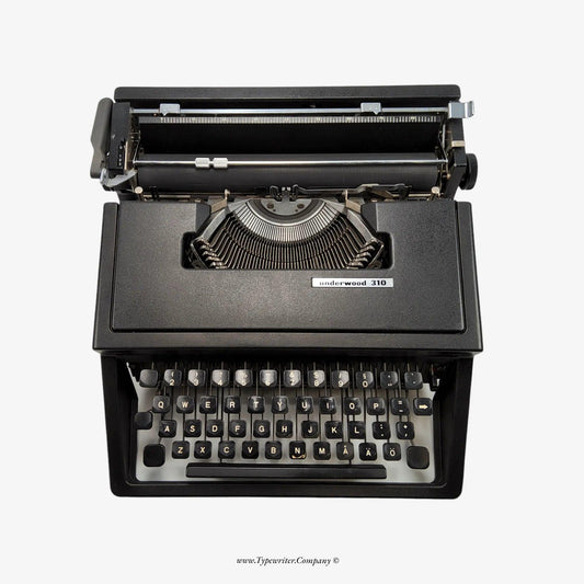 SOLD! Underwood 310 Black, Vintage Manual Typewriter, Refurbished - ElGranero Typewriter.Company