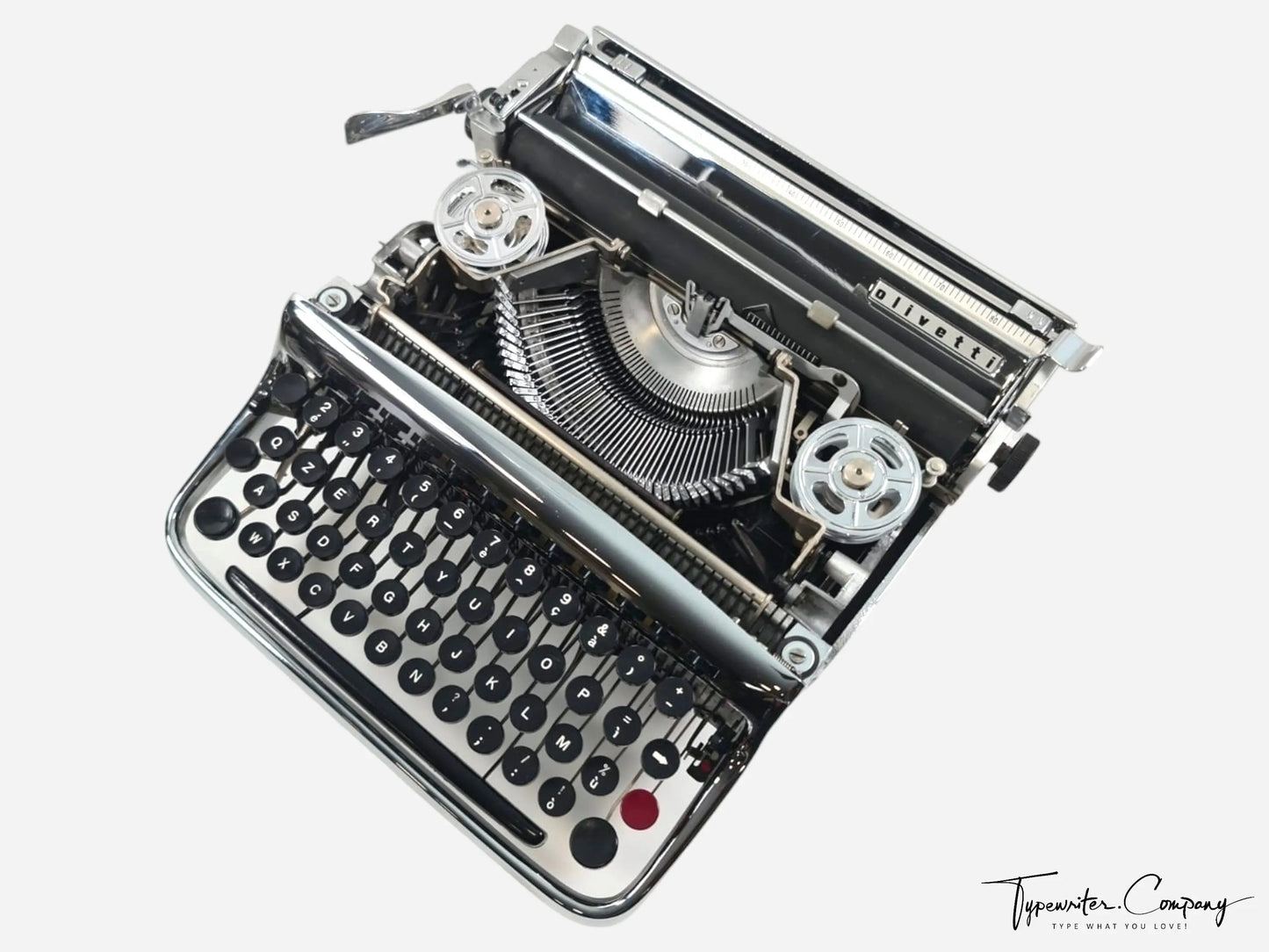Olivetti Lettera 22 Chrome-Plated Vintage Manual Typewriter, Serviced - ElGranero Typewriter.Company