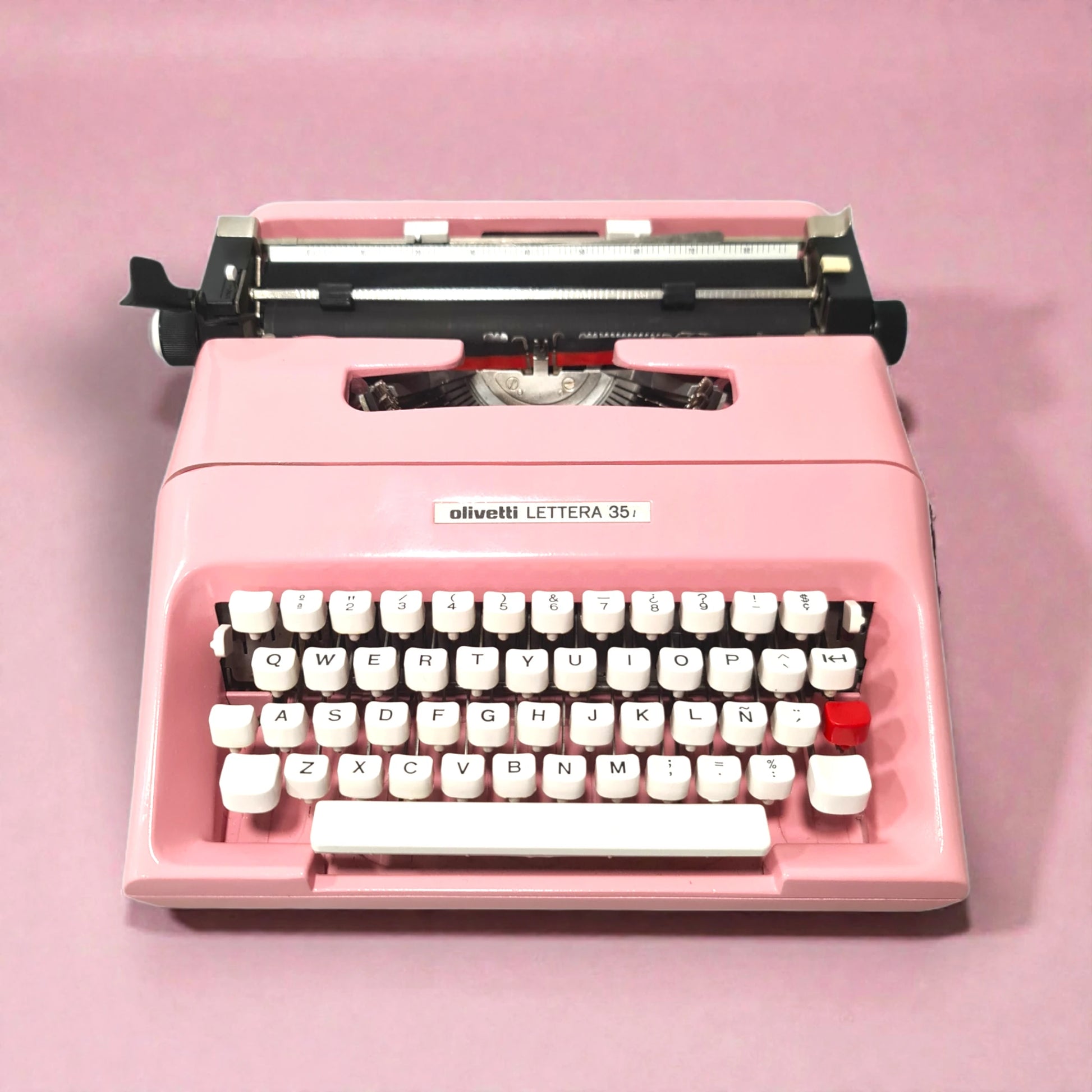 Olivetti Lettera 35 Orchid Pink Vintage, Manual Typewriter, Restored  ElGranero Typewriter.Company
