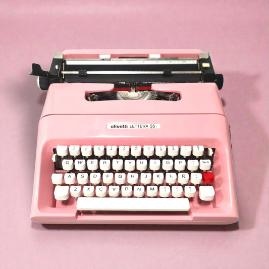 Olivetti Lettera 35 Orchid Pink Vintage, Manual Typewriter, Restored  ElGranero Typewriter.Company
