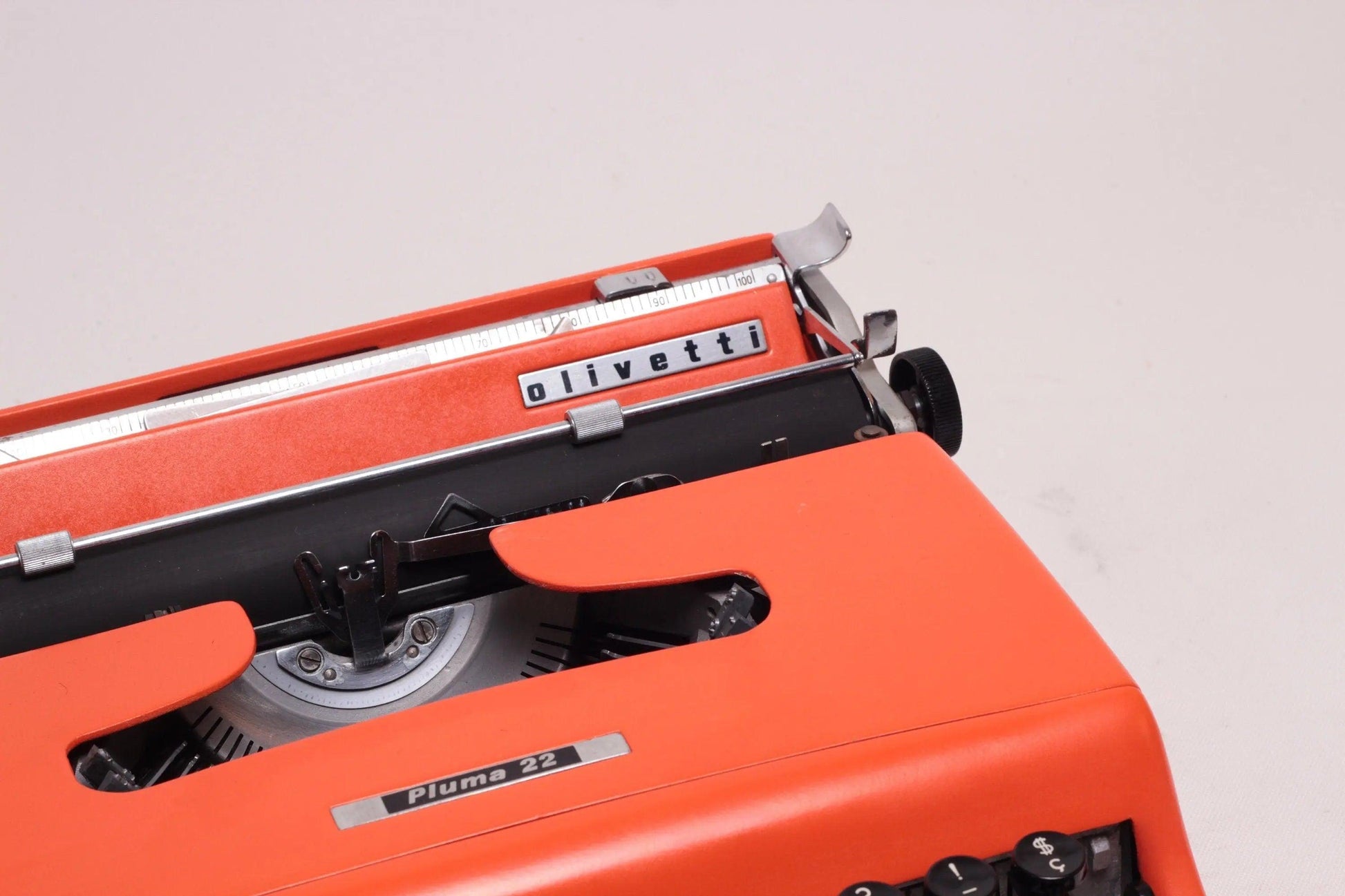 SOLD! Olivetti Pluma 22 Orange, Vintage Manual Typewriter, Restored - ElGranero Typewriter.Company