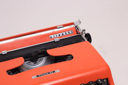 SOLD! Olivetti Pluma 22 Orange, Vintage Manual Typewriter, Restored - ElGranero Typewriter.Company