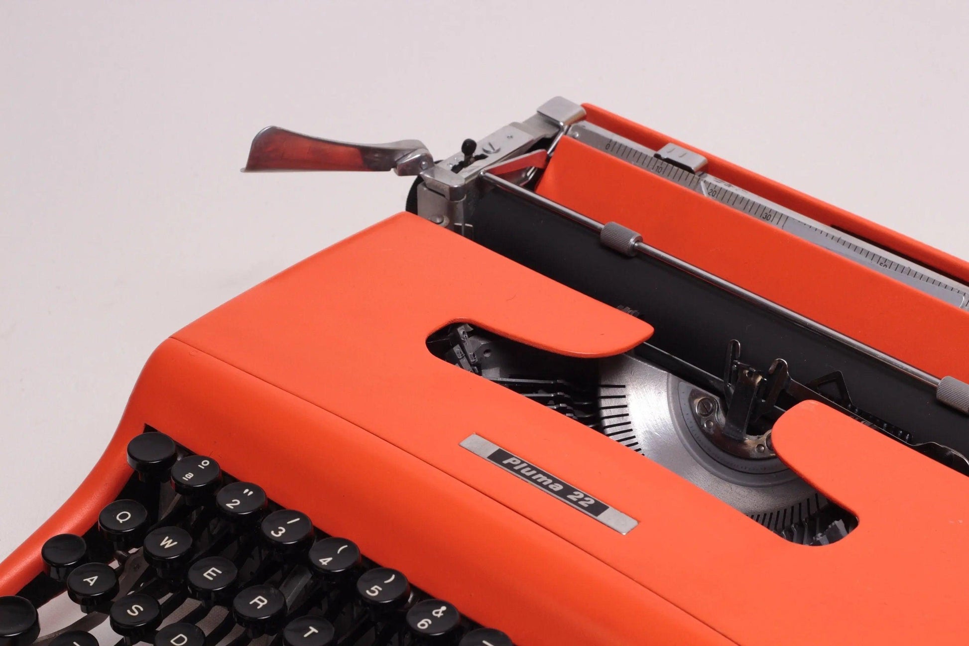 SOLD! Olivetti Pluma 22 Orange, Vintage Manual Typewriter, Restored - ElGranero Typewriter.Company