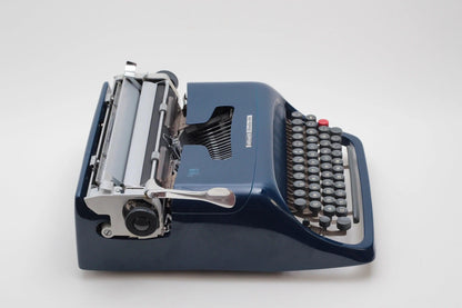Olivetti Studio 44 Navy Blue Vintage Typewriter, Restored - ElGranero Typewriter.Company