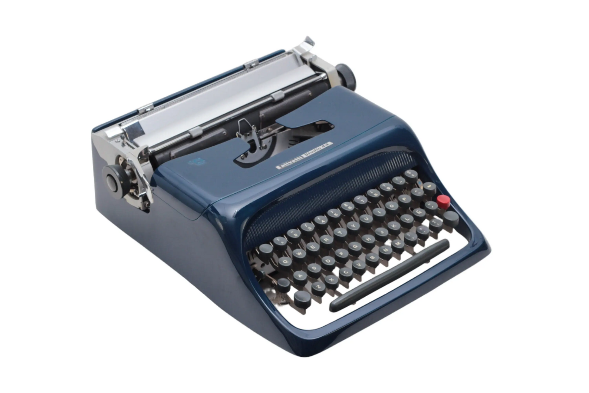 Olivetti Studio 44 Navy Blue Vintage Typewriter, Serviced - ElGranero Typewriter.Company