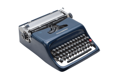 Olivetti Studio 44 Navy Blue Vintage Typewriter, Restored - ElGranero Typewriter.Company