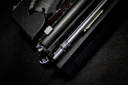 Olivetti Studio 46(42) Classic Black Vintage Typewriter Serviced, case - ElGranero Typewriter.Company