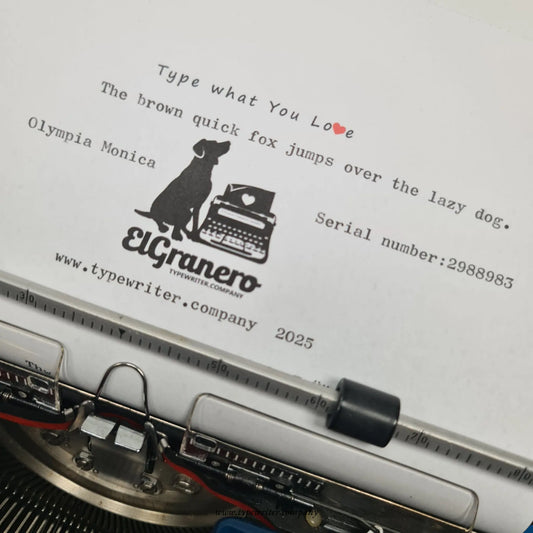 Olympia Monica (SM8) Restored 1960s Portable Typewriter (QWERTZ)  ElGranero Typewriter.Company