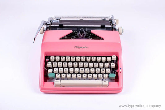 SOLD! Olympia SM Pink, Vintage Manual Typewriter, Restored - ElGranero Typewriter.Company