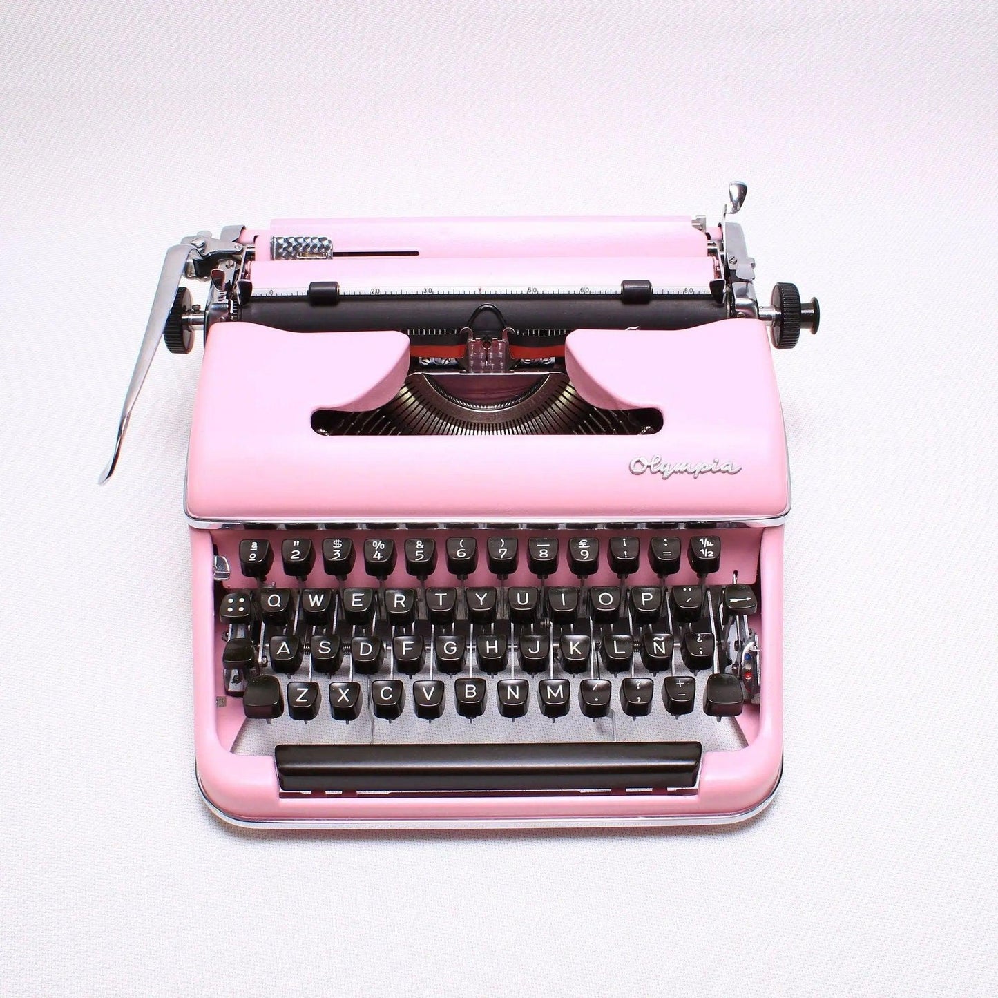 SOLD! Olympia SM Light Pink, Vintage Manual Typewriter, Restored - ElGranero Typewriter.Company