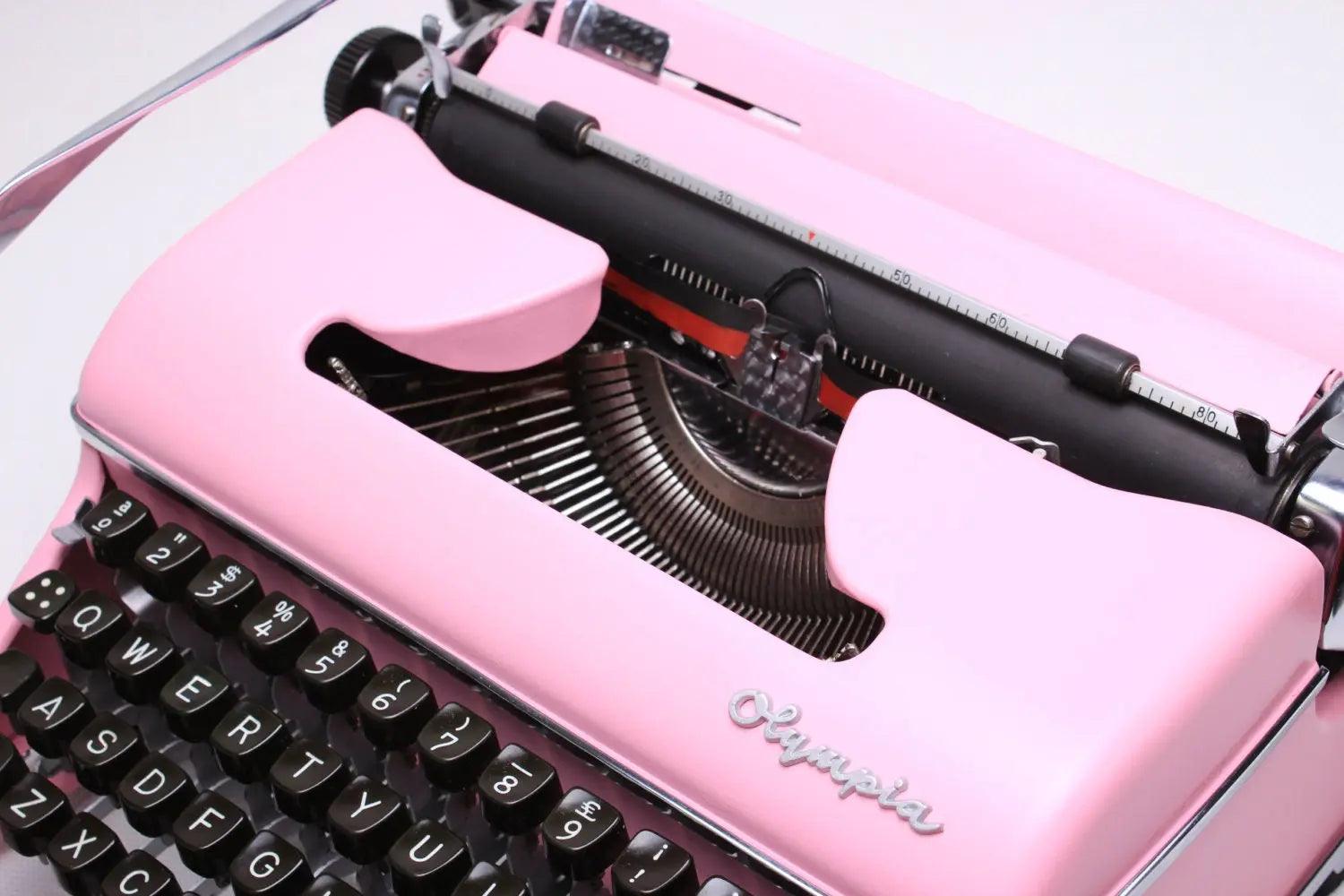 SOLD! Olympia SM Light Pink, Vintage Manual Typewriter, Restored - ElGranero Typewriter.Company