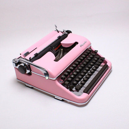 SOLD! Olympia SM Light Pink, Vintage Manual Typewriter, Restored - ElGranero Typewriter.Company