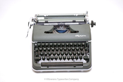 SOLD! Olympia SM3 Green, Vintage Manual Typewriter, Restored - ElGranero Typewriter.Company