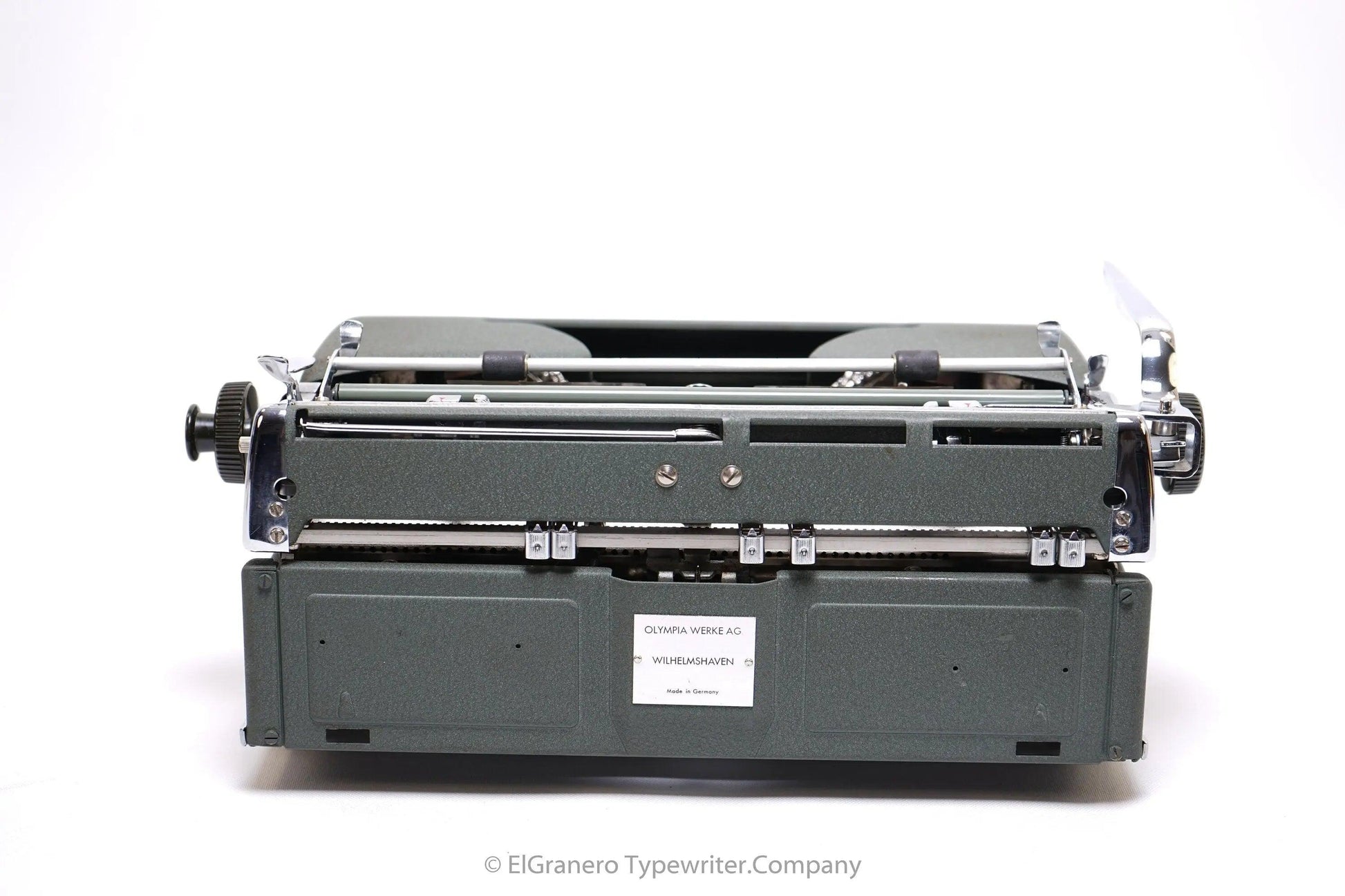 SOLD! Olympia SM3 Green, Vintage Manual Typewriter, Restored - ElGranero Typewriter.Company