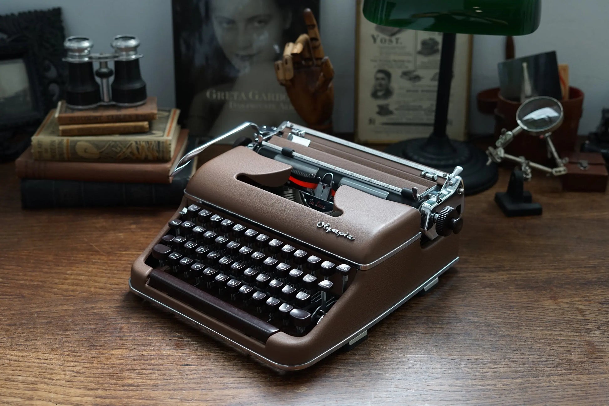 SOLD! Olympia SM2 Brown, Vintage Manual Typewriter, Restored - ElGranero Typewriter.Company