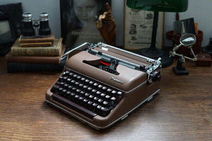 SOLD! Olympia SM2 Brown, Vintage Manual Typewriter, Restored - ElGranero Typewriter.Company