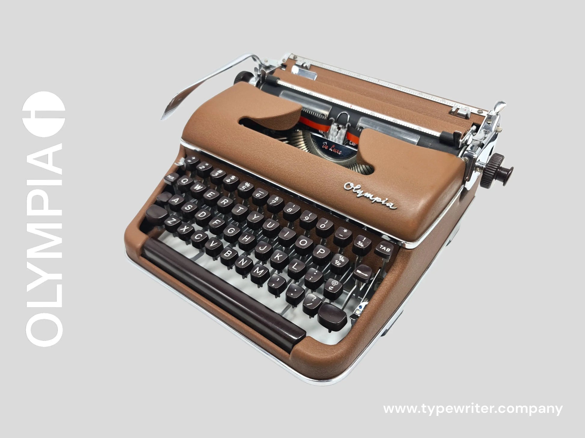 SOLD! Olympia SM2 Brown, Vintage Manual Typewriter, Restored - ElGranero Typewriter.Company