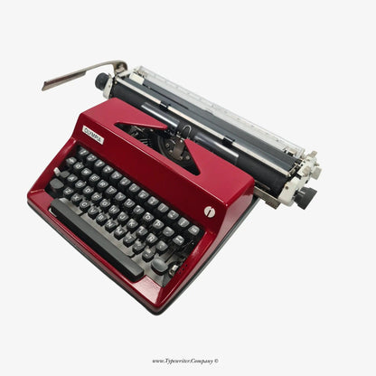 SOLD! Olympia SM9 Typewriter A3, Burgundy, QWERTY Keyboard, Refurbished - ElGranero Typewriter.Company