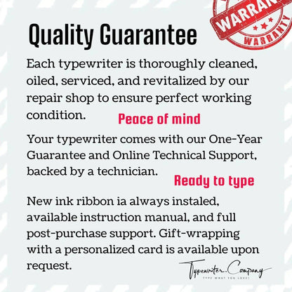 Olympia Splendid Vintage Typewriter, Chrome-Plated, QWERTY Keyboard, Restored - ElGranero Typewriter.Company