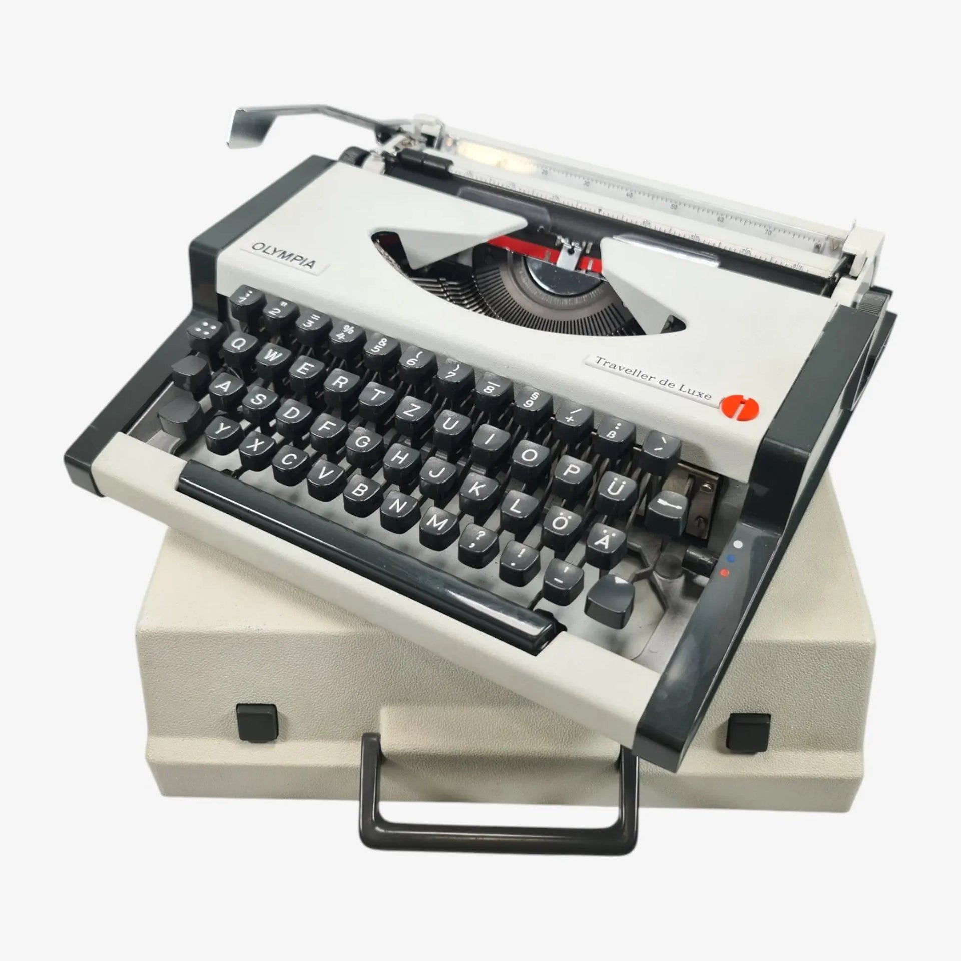 Olympia Traveller De Luxe Manual Vintage Typewriter, Portable 