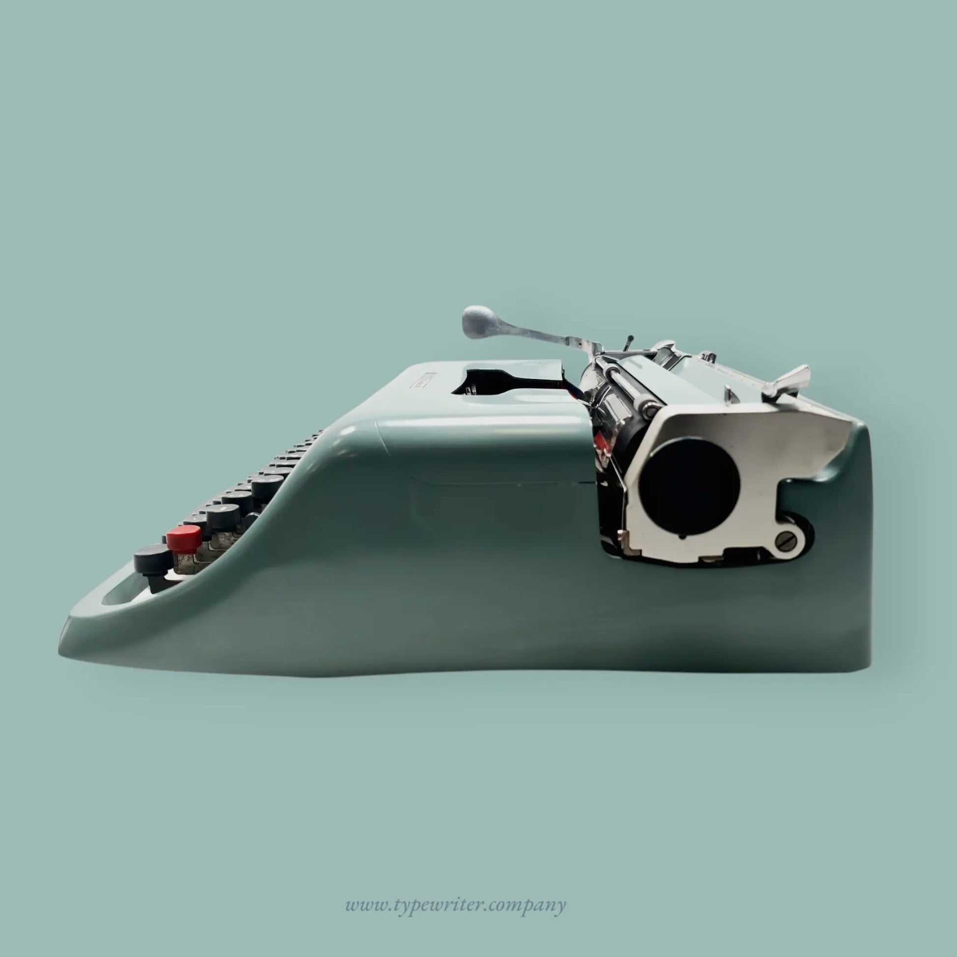 Pristine Olivetti Studio 44 Original Teal Vintage Typewriter, Refurbished - ElGranero Typewriter.Company