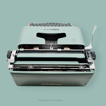 Pristine Olivetti Studio 44 Original Teal Vintage Typewriter, Refurbished - ElGranero Typewriter.Company