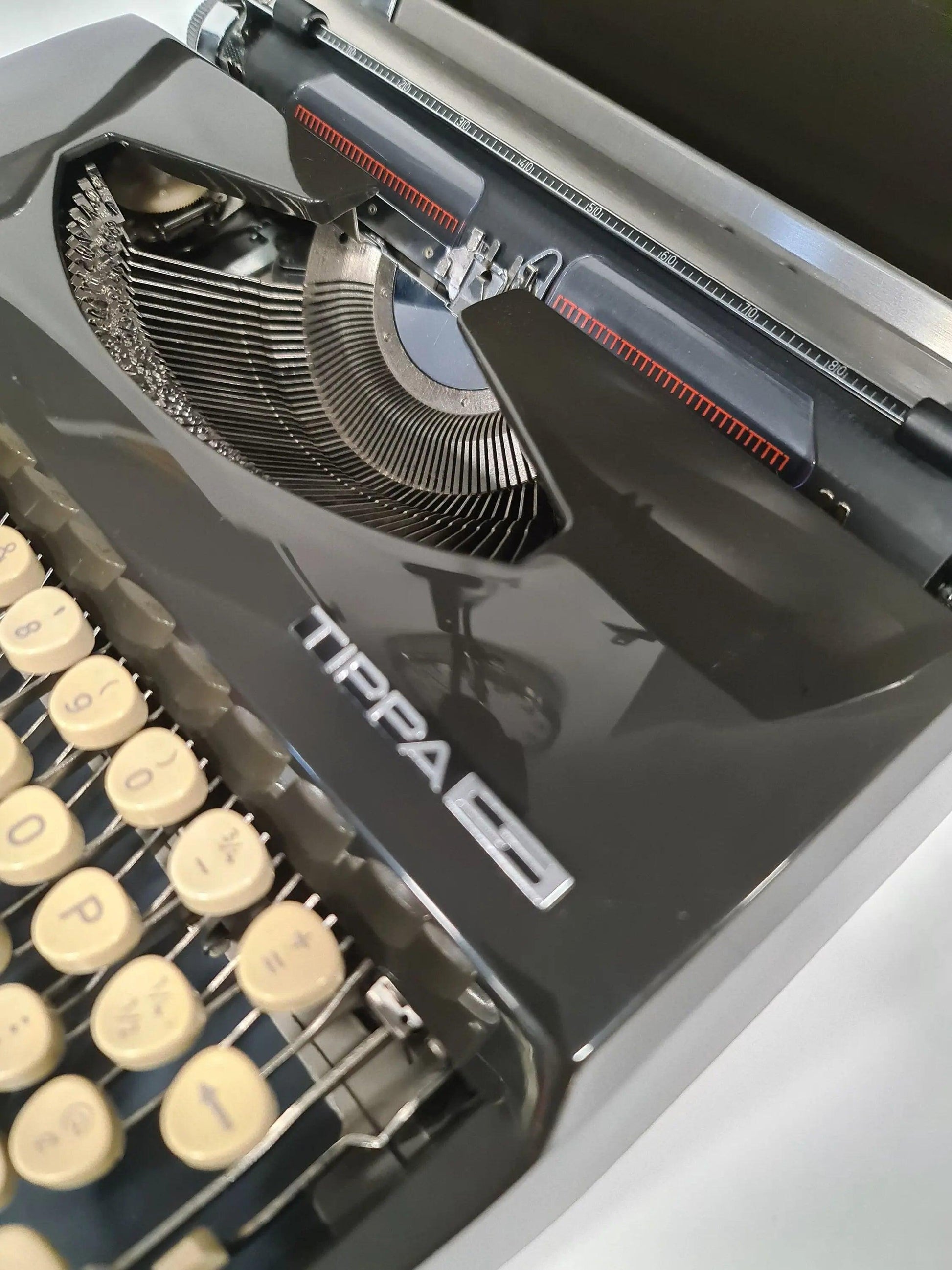 SOLD! Tippa S, Cursive Font, Black Manual Vintage Typewriter, Serviced - ElGranero Typewriter.Company