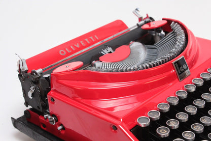 Olivetti Ico MP1 Red Vintage Manual Typewriter, Refurbished - ElGranero Typewriter.Company