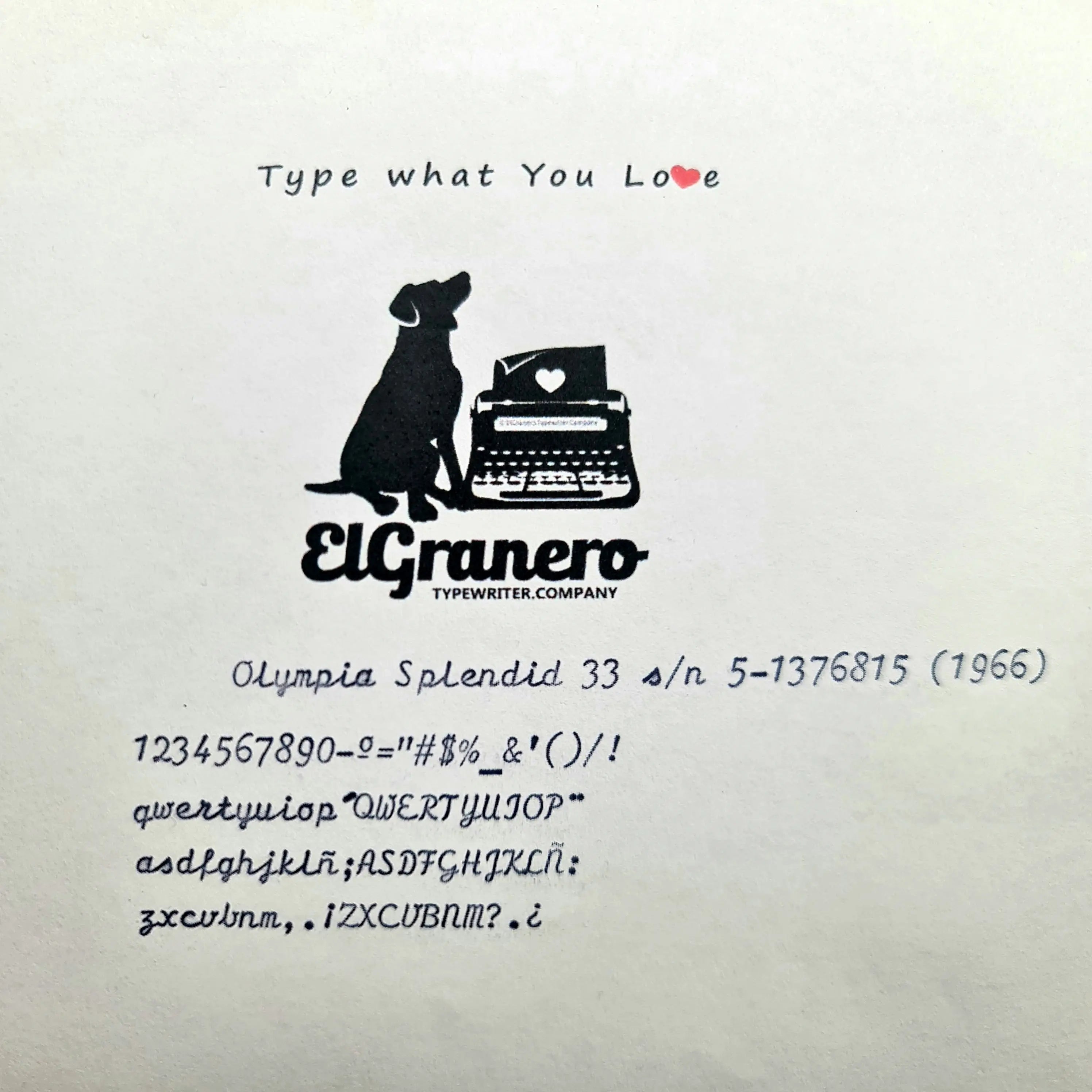 Cursive Type Writer EXCLUSIVE TYPEWRITERS - El Granero Typewriters – ElGranero Typewriter ...