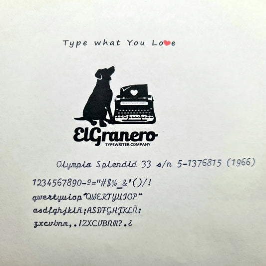 RESERVED!!! CURSIVE Olympia Splendid Vintage Manual Typewriter, Silver, Green, Restored - ElGranero Typewriter.Company