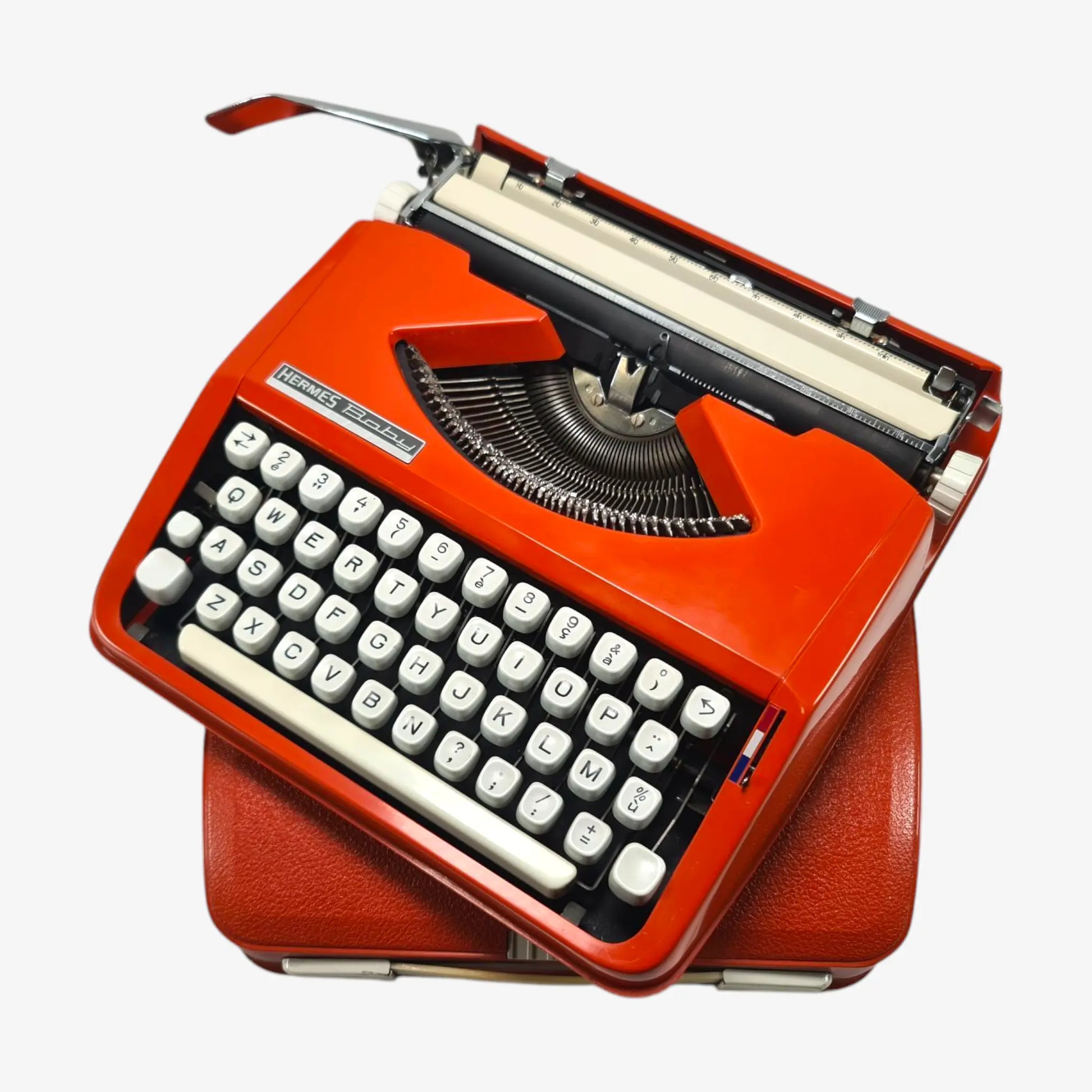 Rare Cursive font! Hermes Baby Orange, Vintage Manual Typewriter, Restored El Granero Typewriter.Company