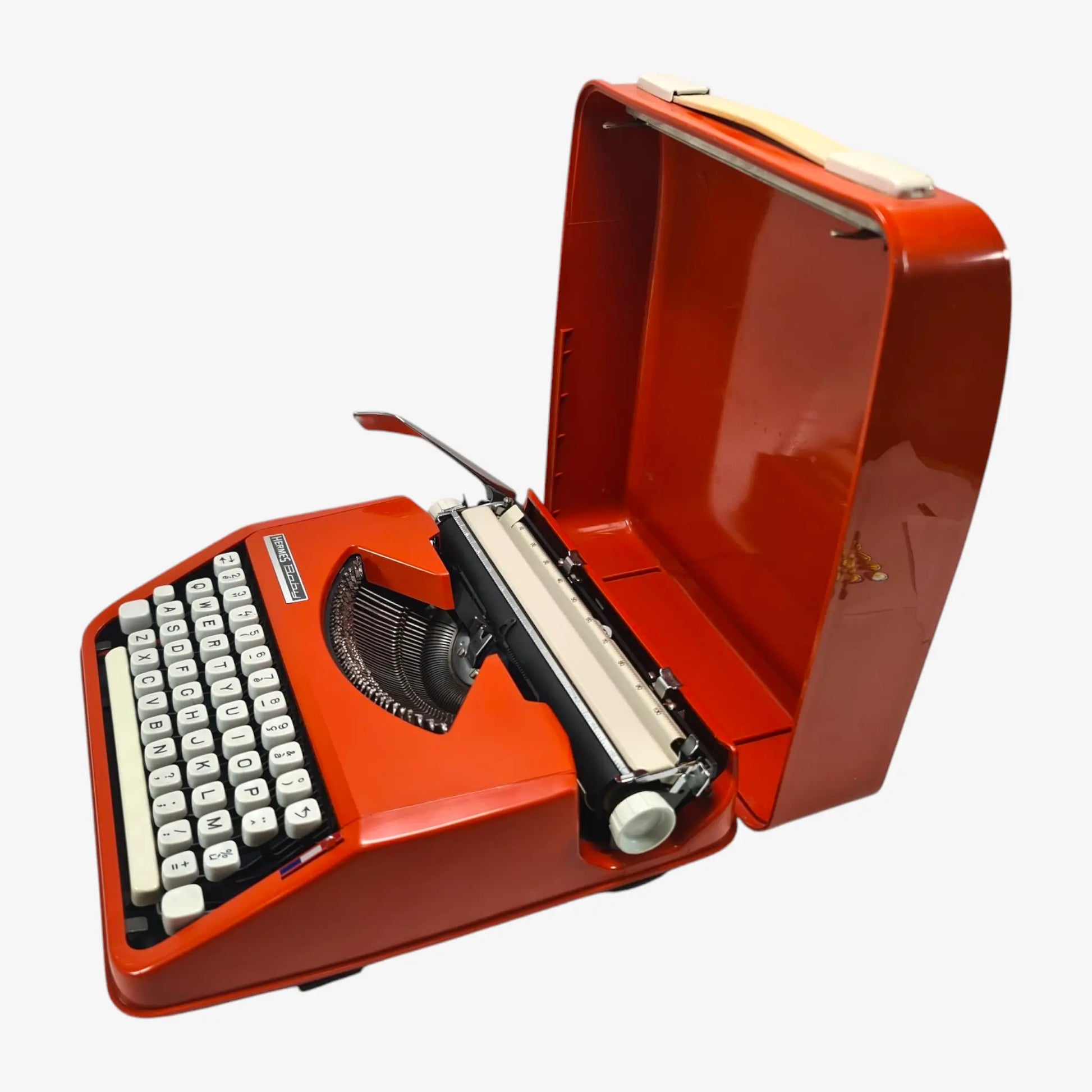 Rare Cursive font! Hermes Baby Orange, Vintage Manual Typewriter, Restored El Granero Typewriter.Company