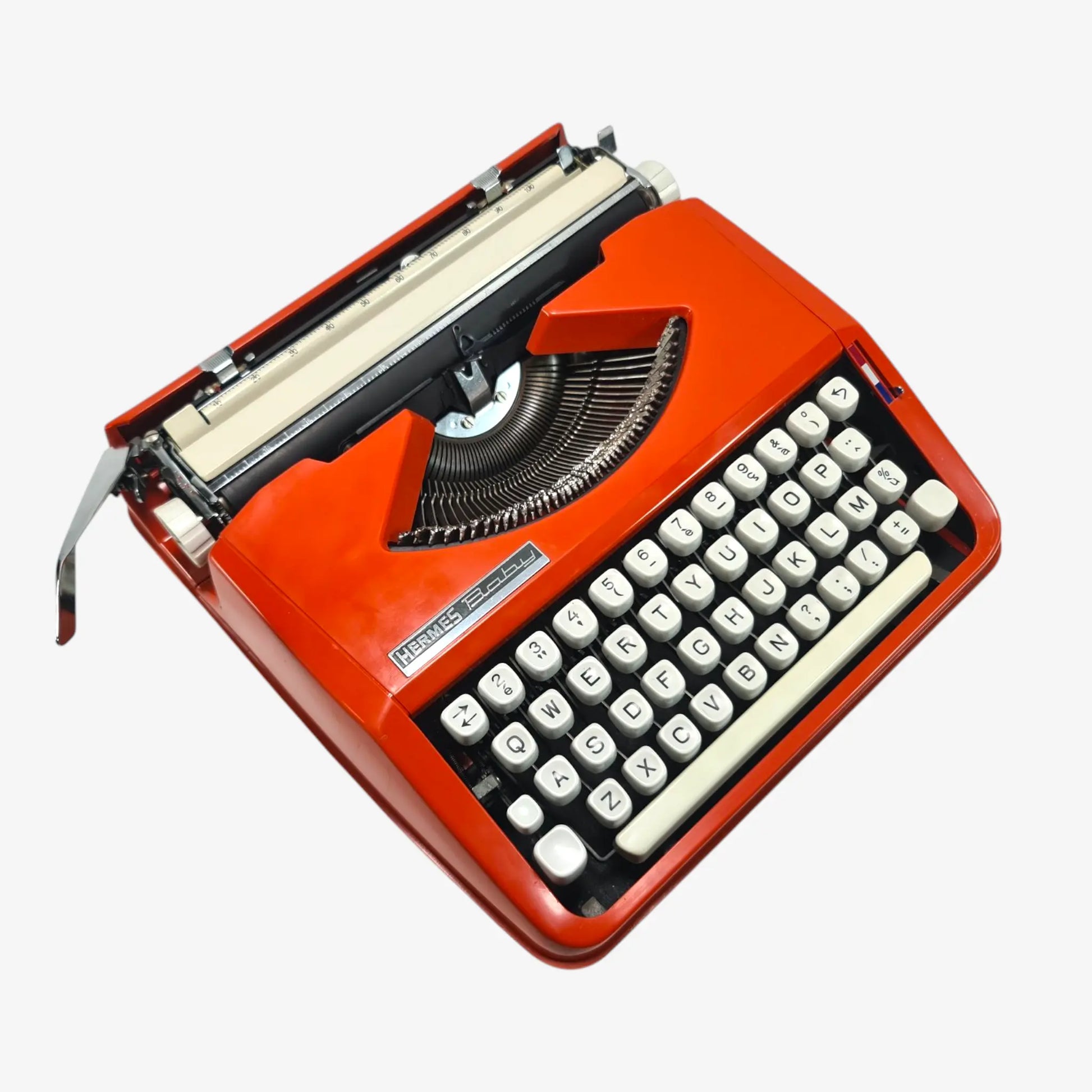 Rare Cursive font! Hermes Baby Orange, Vintage Manual Typewriter, Restored El Granero Typewriter.Company