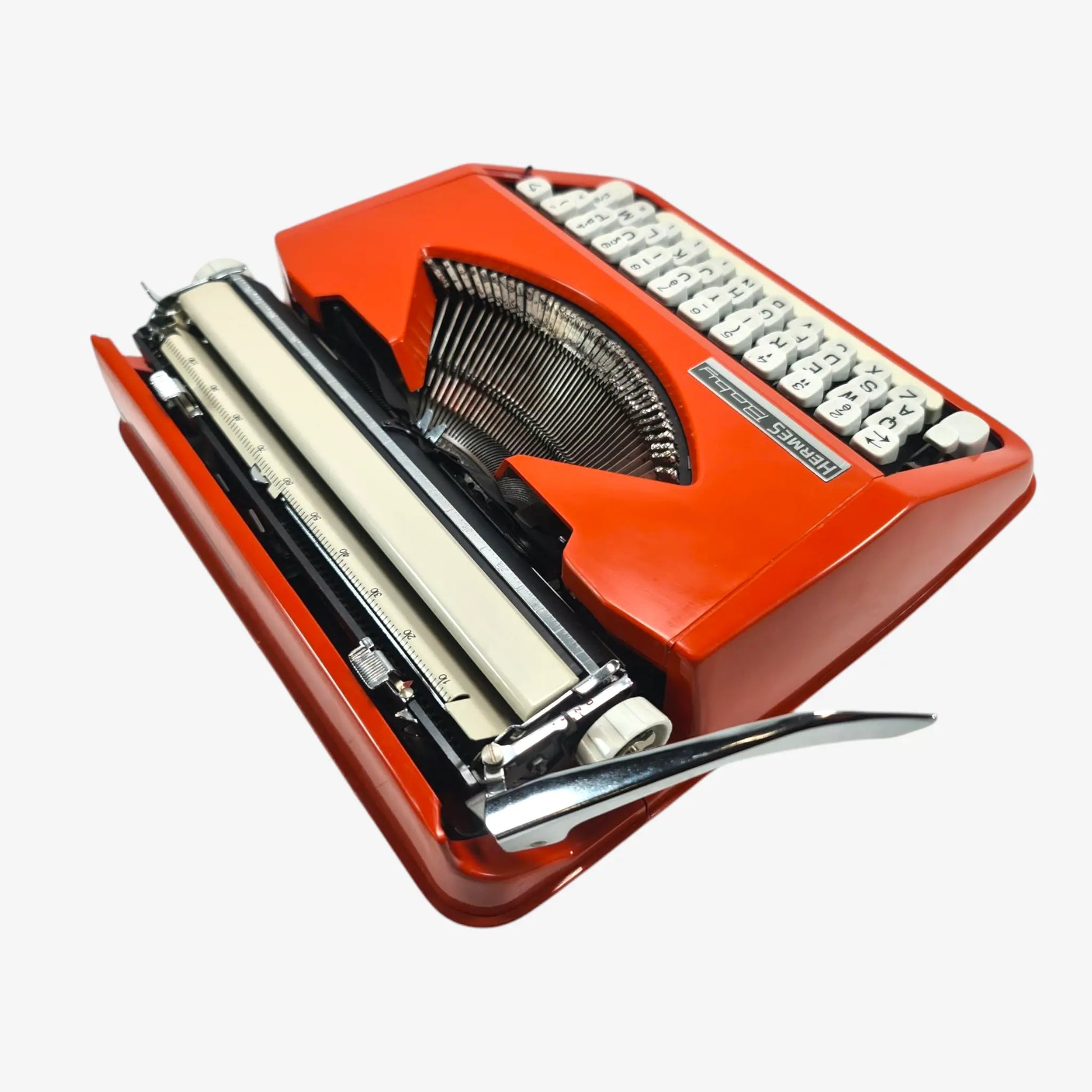 Rare Cursive font! Hermes Baby Orange, Vintage Manual Typewriter, Restored El Granero Typewriter.Company