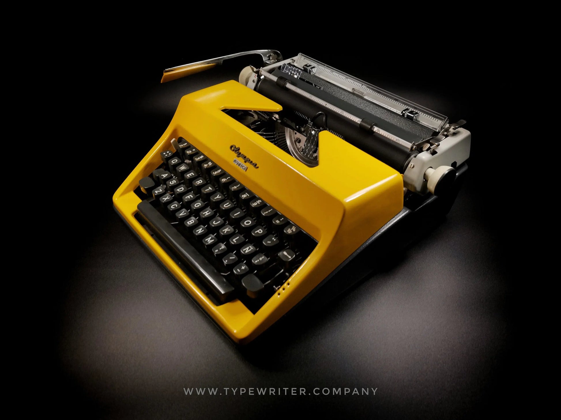 SALE! - Limited Edition Olympia SM8 Yellow Typewriter, Vintage, Mint Condition, Professionally Serviced - ElGranero Typewriter.Company