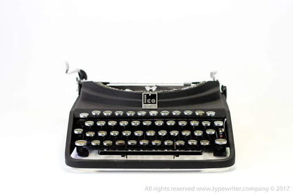 SOLD! Olivetti ICO MP1 Original Black Vintage Manual Typewriter, Serviced - ElGranero Typewriter.Company