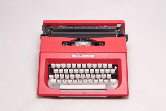 Olivetti College / Lettera 25 Red, Manual Vintage Typewriter, Serviced - ElGranero Typewriter.Company