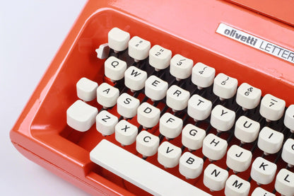 Olivetti Lettera 35 Orange Typewriter, Vintage, Mint Condition, Refurbished - ElGranero Typewriter.Company