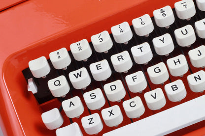 Olivetti Lettera 35 Orange Typewriter, Vintage, Mint Condition, Refurbished - ElGranero Typewriter.Company