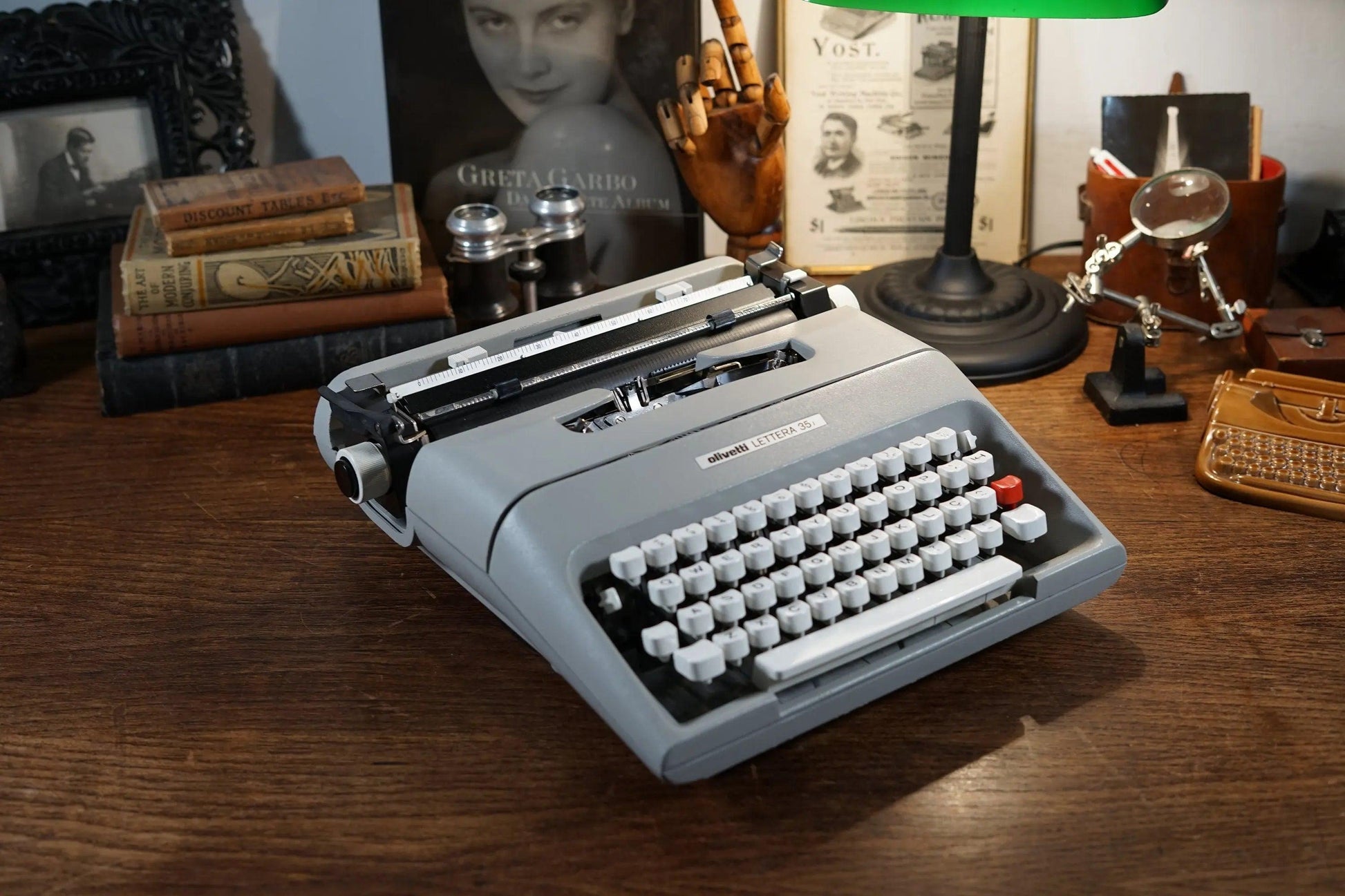 SOLD! Olivetti Lettera 35i Typewriter + Rare Carrying Case, Vintage, Restored - ElGranero Typewriter.Company