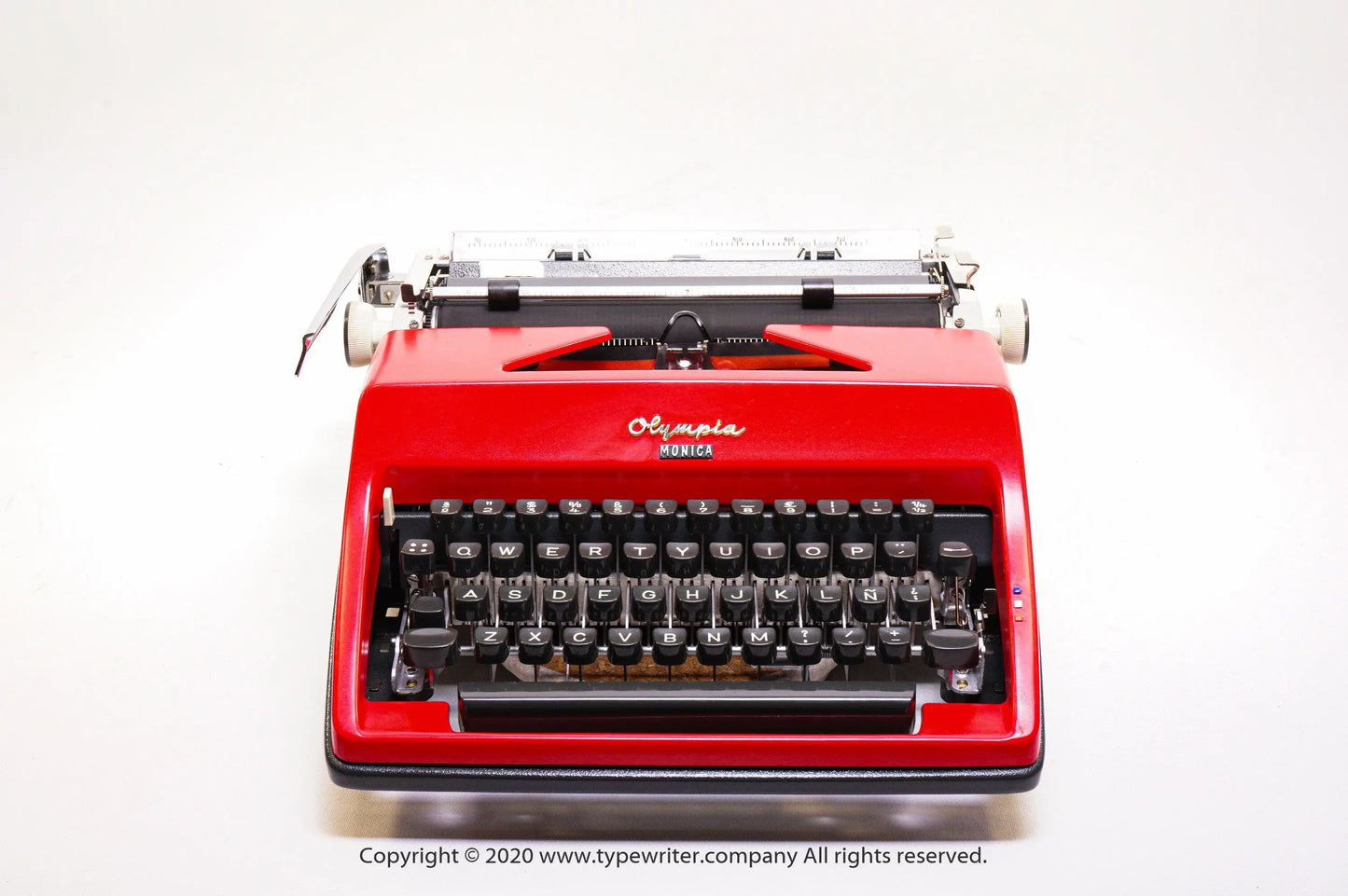 SALE! - Olympia SM Monica Red Typewriter, Vintage, Mint Condition, Professionally Serviced - ElGranero Typewriter.Company