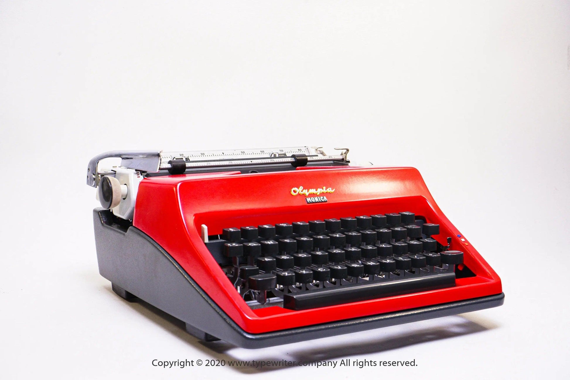 SALE! - Olympia SM Monica Red Typewriter, Vintage, Mint Condition, Professionally Serviced - ElGranero Typewriter.Company