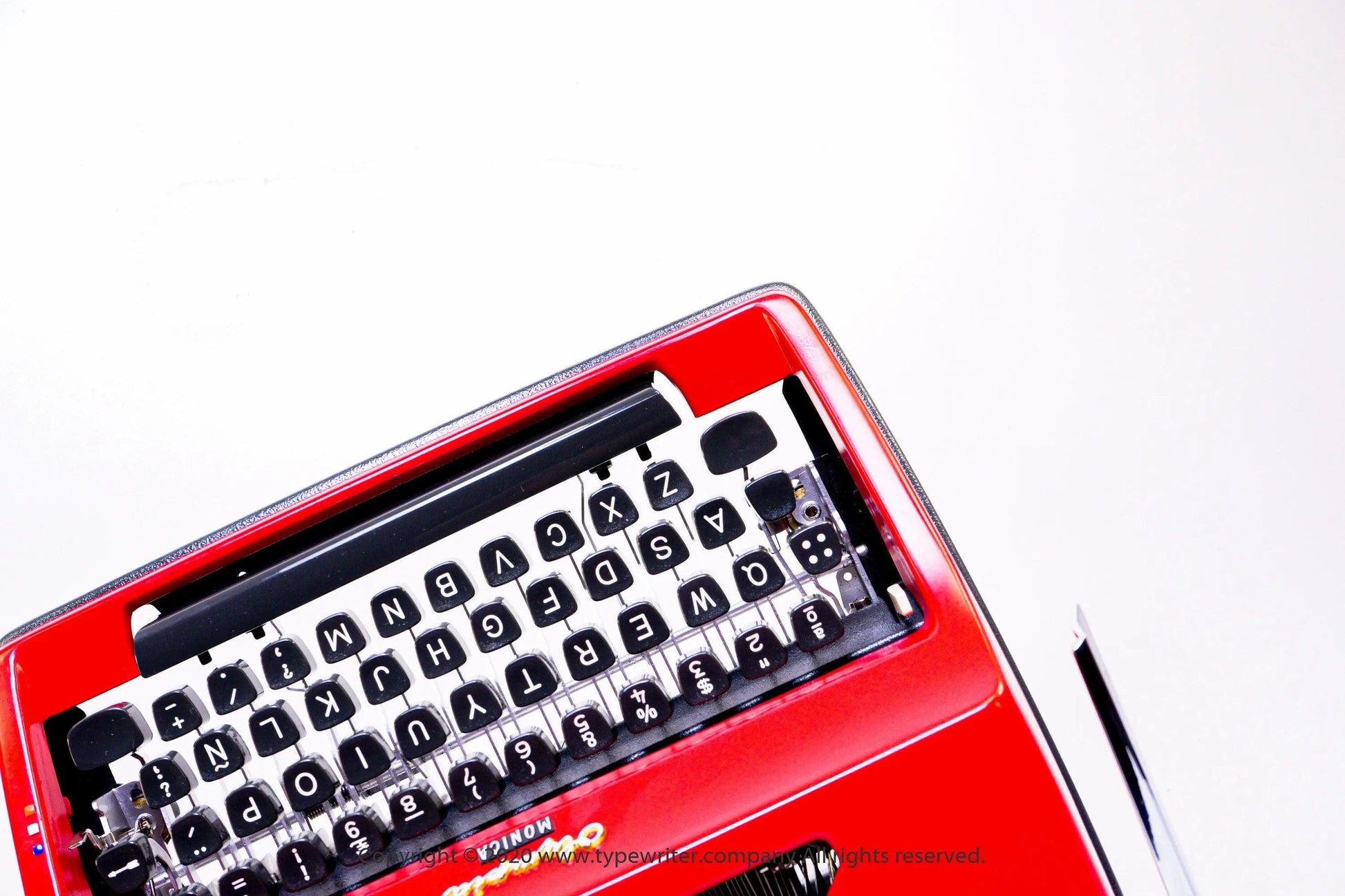 SALE! - Olympia SM Monica Red Typewriter, Vintage, Mint Condition, Professionally Serviced - ElGranero Typewriter.Company