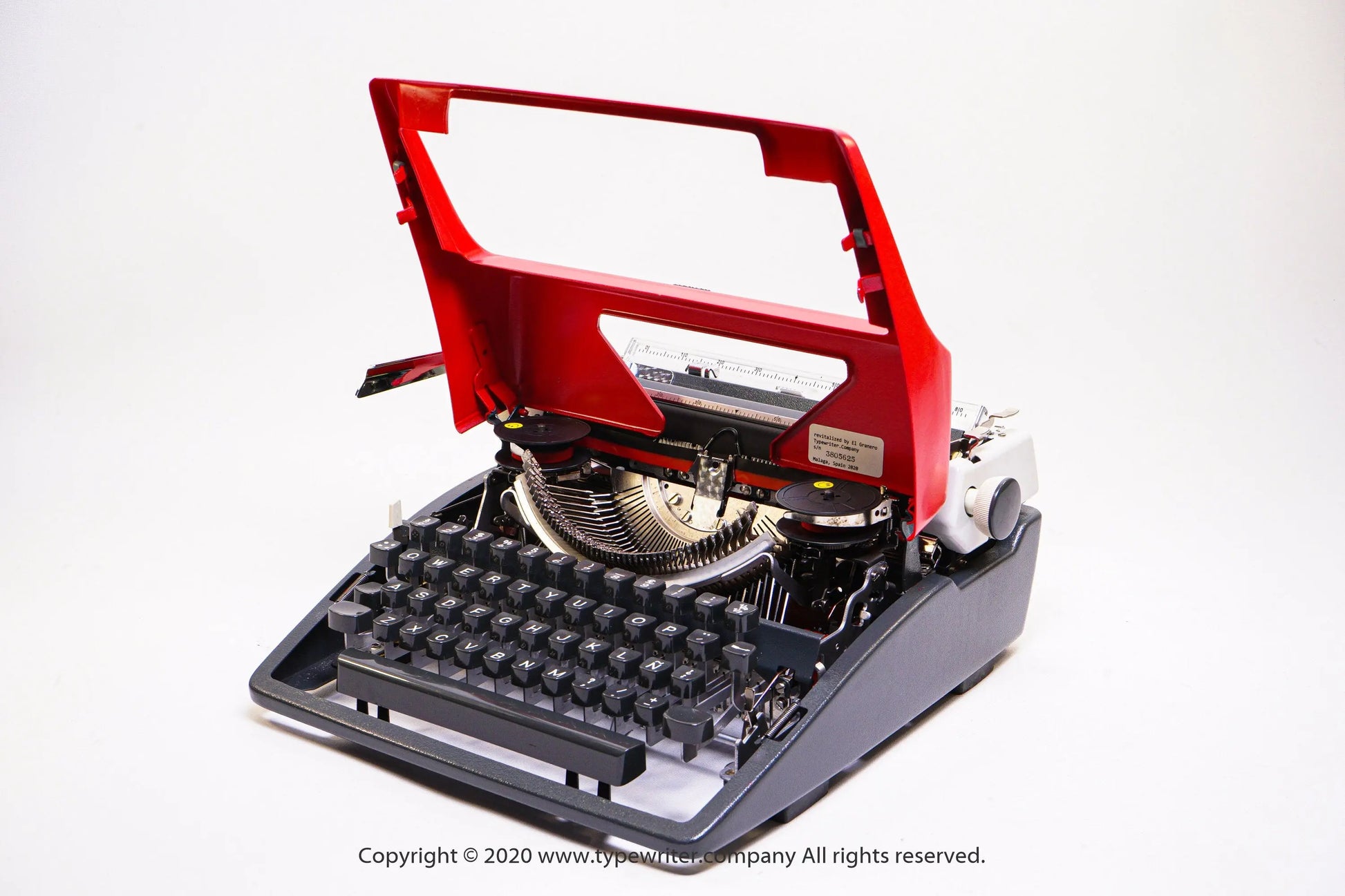 SALE! - Olympia SM Monica Red Typewriter, Vintage, Mint Condition, Professionally Serviced - ElGranero Typewriter.Company
