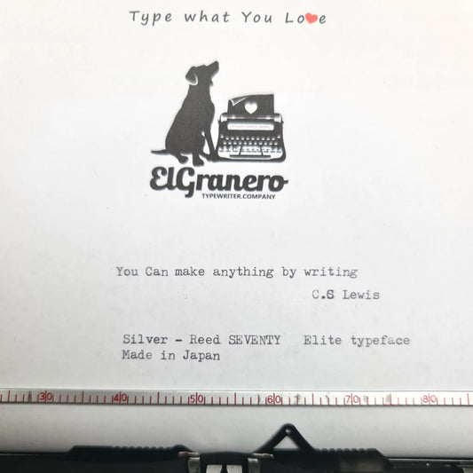 Silver-Reed Seventy- Restored 1970s Portable Typewriter (QWERTY, Elite Typeface)  ElGranero Typewriter.Company