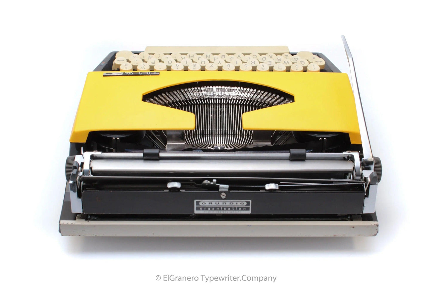 SOLD! Tippa S Black & Yellow, Vintage Manual Typewriter, Refurbished - ElGranero Typewriter.Company
