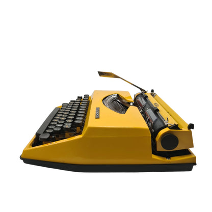Adler Tippa, Yellow Manual Vintage Typewriter, QWERTY, Serviced - ElGranero Typewriter.Company