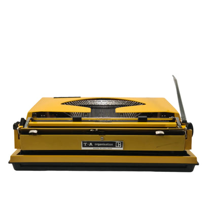Adler Tippa, Yellow Manual Vintage Typewriter, QWERTY, Serviced - ElGranero Typewriter.Company